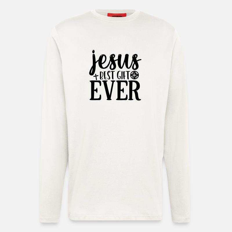 jesus best gift ever - Langarmshirt - made by SPREAD  - OFF WHITE