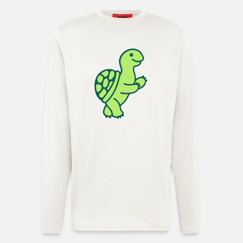 Tortue 2 - Manches longues bio décontracté fabriqué en UE - OFF WHITE