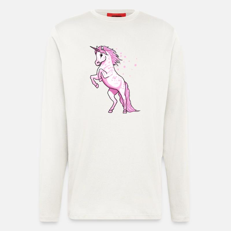 Pünktchen Einhorn Rosa - Langarmshirt - made by SPREAD  - OFF WHITE