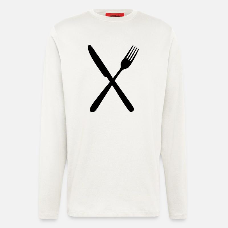 Fork and knife - Longsleeve - made by SPREAD  - OFF WHITE