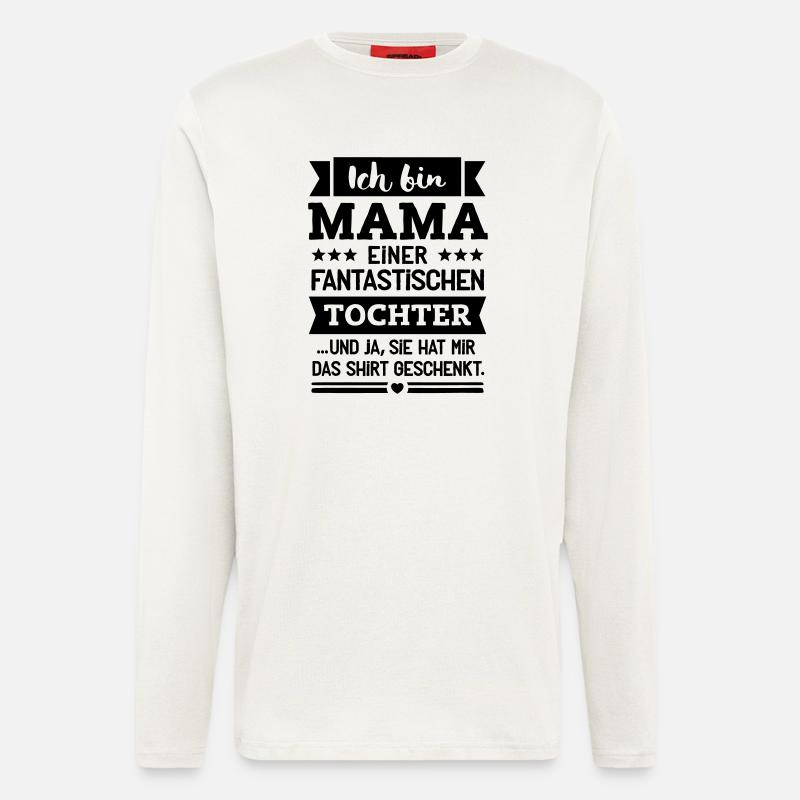 Mama und super Tochter - Langarmshirt - made by SPREAD  - OFF WHITE