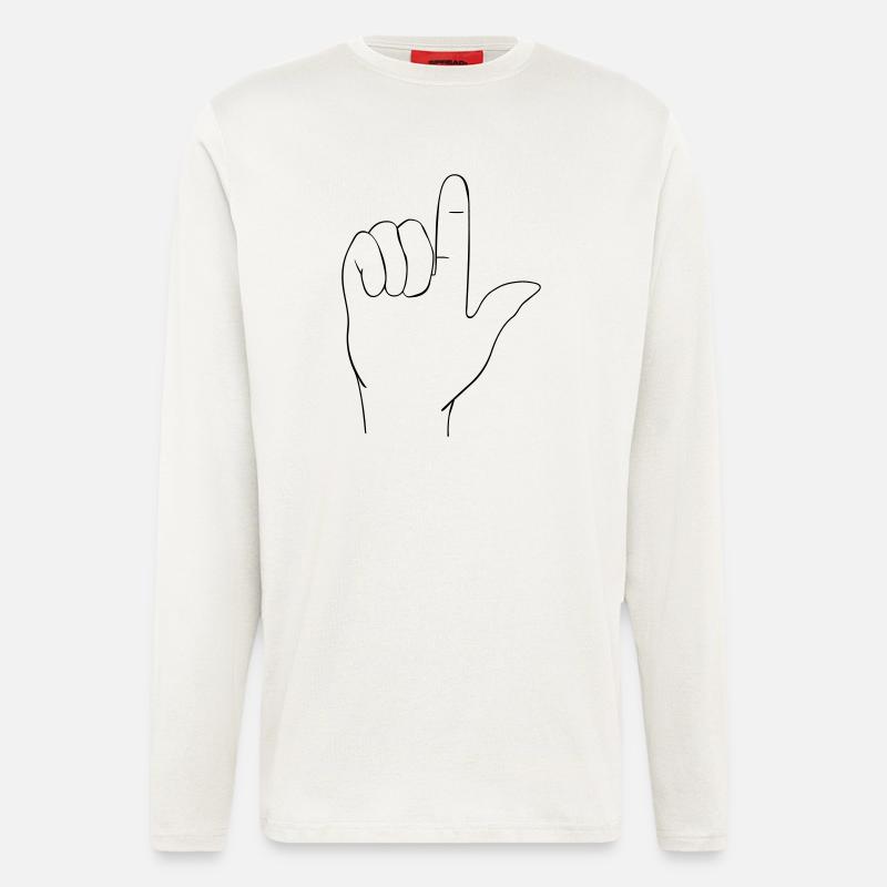 Handzeichen - Langarmshirt - made by SPREAD - OFF WHITE