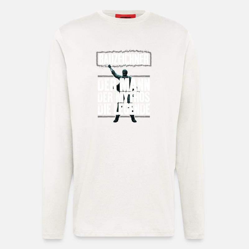 BAUZEICHNER - Mythos - Langarmshirt - made by SPREAD  - OFF WHITE