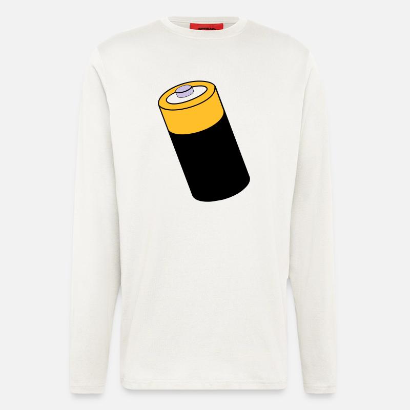 Battery - energy - under power - Longsleeve - made by SPREAD  - OFF WHITE