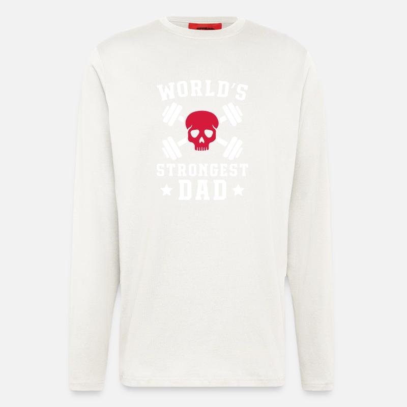 World's strongest dad - Longsleeve - made by SPREAD - OFF WHITE