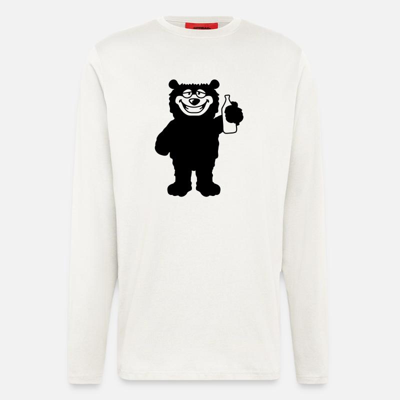 drunk_bear - Langarmshirt - made by SPREAD  - OFF WHITE