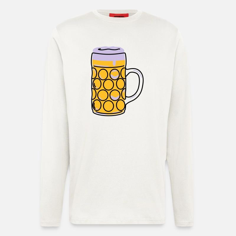 Bierkrug, Schoppen, Maß - Langarmshirt - made by SPREAD  - OFF WHITE