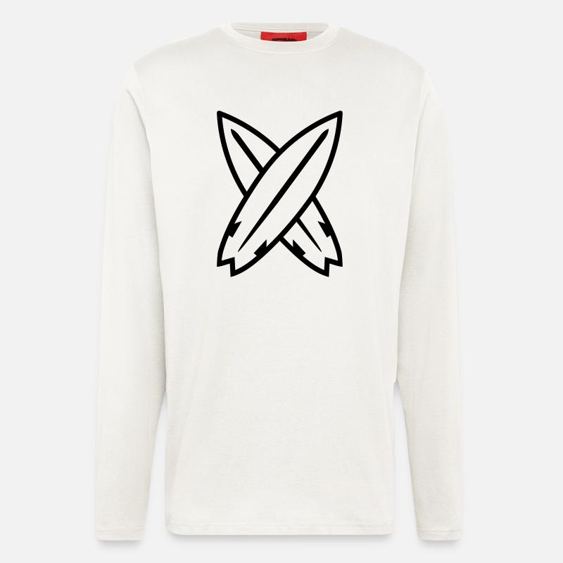 Surfbrett - Langarmshirt - made by SPREAD  - OFF WHITE