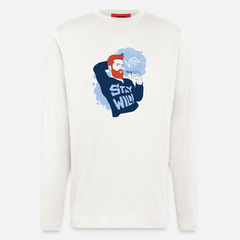 Vaperguy mit wildem Lifestyle - Langarmshirt - made by SPREAD - OFF WHITE