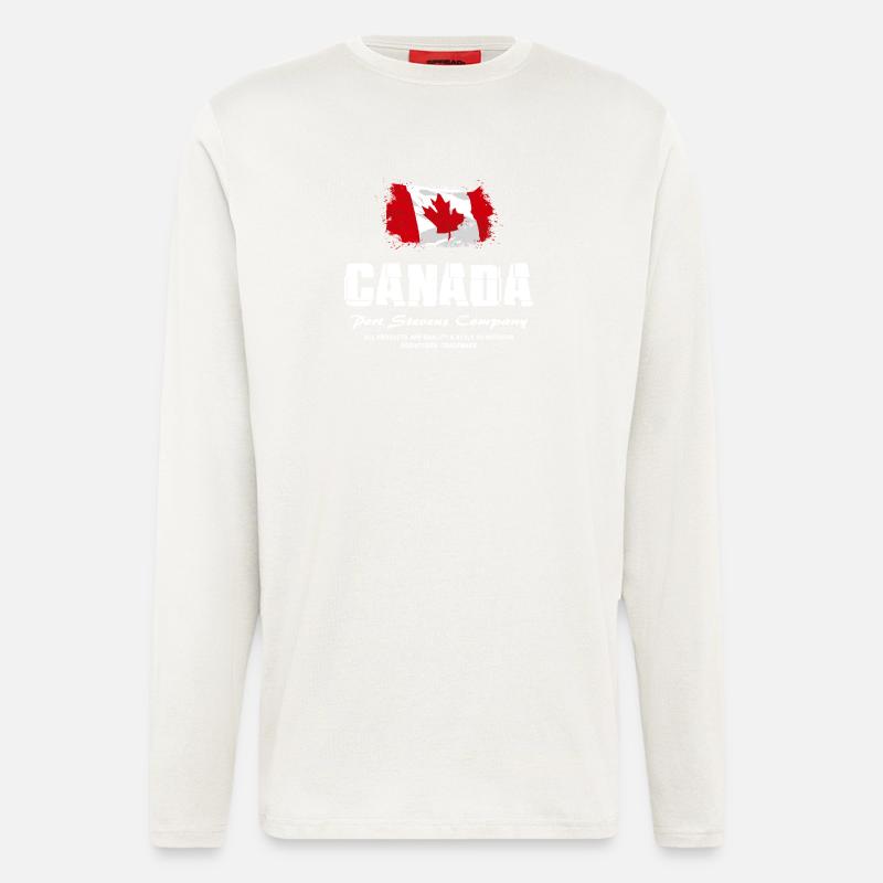 Maple Leaf - Canada Flag - Langarmshirt - made by SPREAD  - OFF WHITE