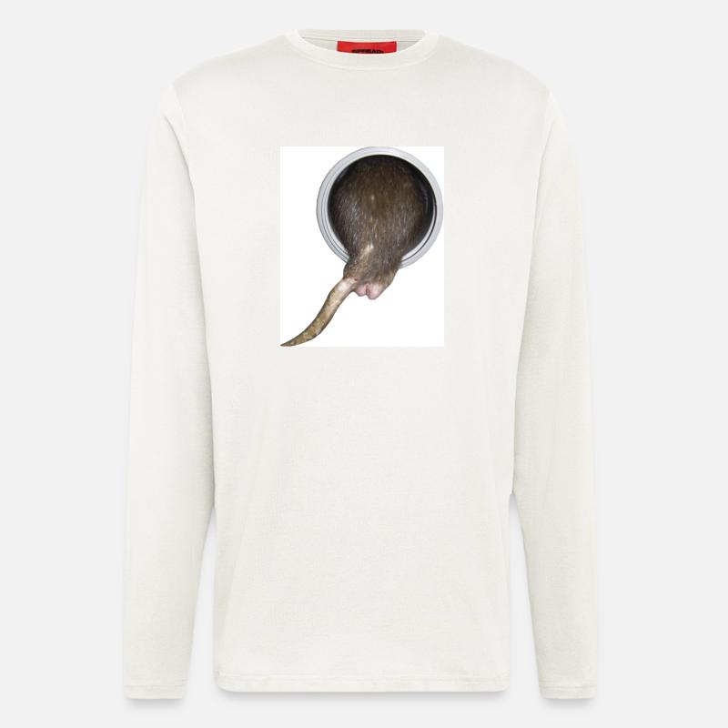 Ratte im Rohr hinter - Langarmshirt - made by SPREAD  - OFF WHITE