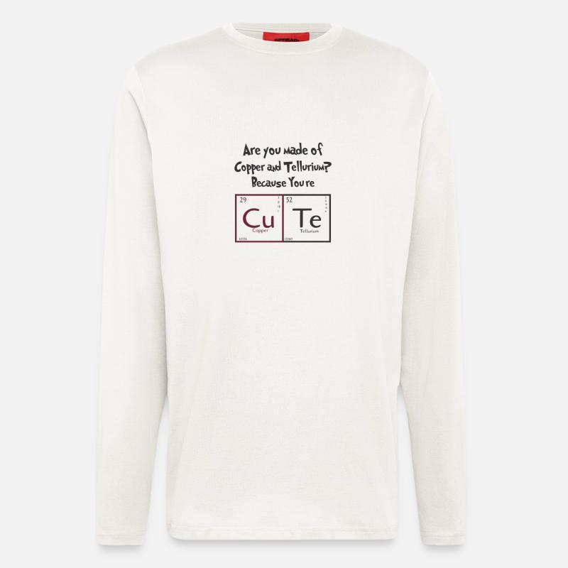 Periodensystem CuTe - Langarmshirt - made by SPREAD  - OFF WHITE
