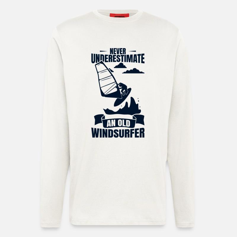 Windsurfender Opa - Langarmshirt - made by SPREAD  - OFF WHITE