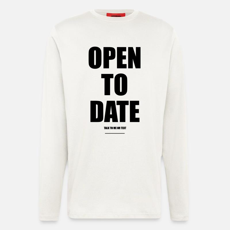 Open To Date – Wear Words - Langarmshirt - made by SPREAD  - OFF WHITE