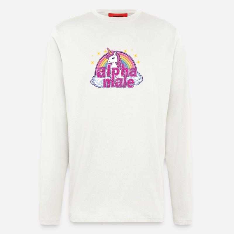 alphaMaleUnicorn - Langarmshirt - made by SPREAD  - OFF WHITE