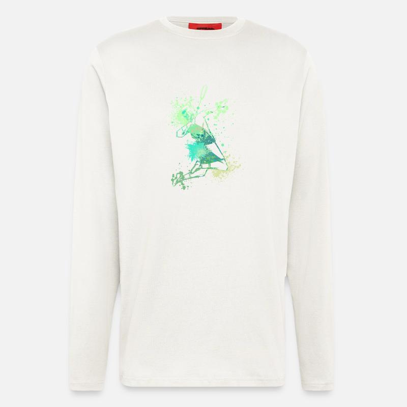 Splash Badminton player - Langarmshirt - made by SPREAD  - OFF WHITE