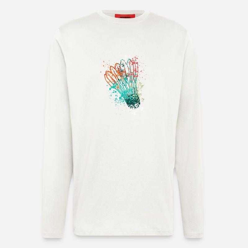 Splash Badminton shuttlecock - Langarmshirt - made by SPREAD  - OFF WHITE