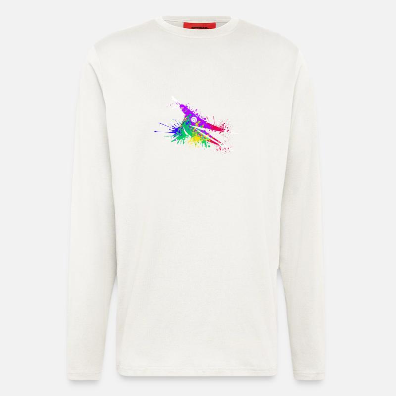 Splash art Dinosaur pterosaurs head - Langarmshirt - made by SPREAD  - OFF WHITE