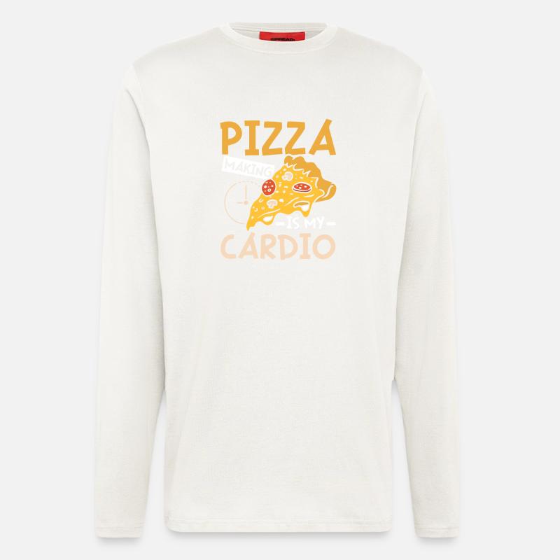 Pizza making is my cardio - Longsleeve - made by SPREAD - OFF WHITE