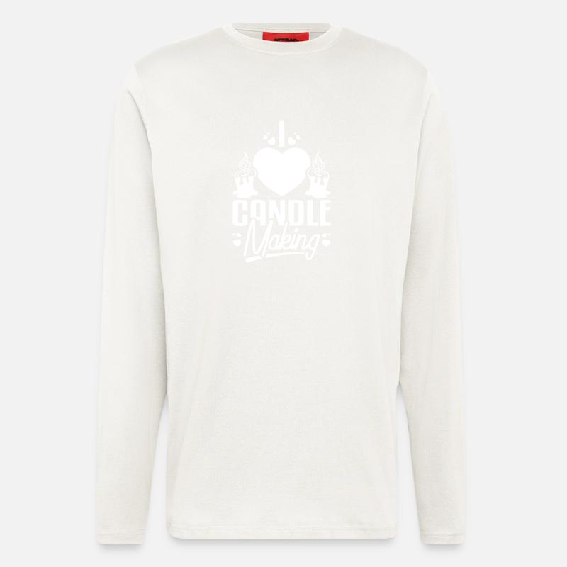 I love candle making - Longsleeve - made by SPREAD - OFF WHITE