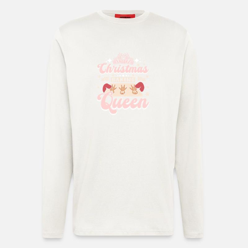 Xmas Christmas cookie baking queen - Langarmshirt - made by SPREAD  - OFF WHITE