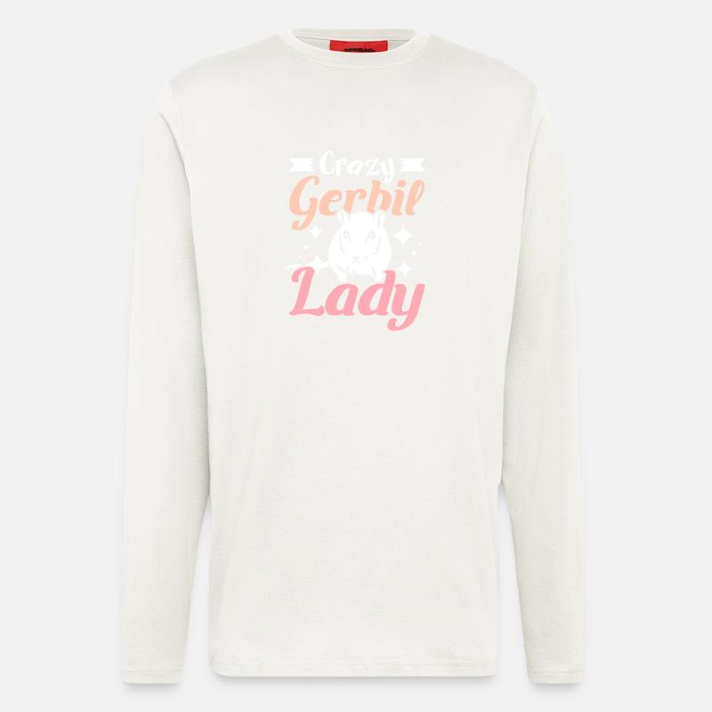 Crazy gerbil lady - Langarmshirt - made by SPREAD  - OFF WHITE