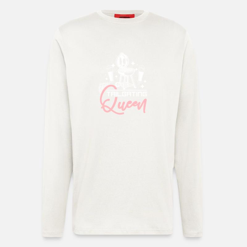 Girl Tailgating Queen - Longsleeve - made by SPREAD  - OFF WHITE