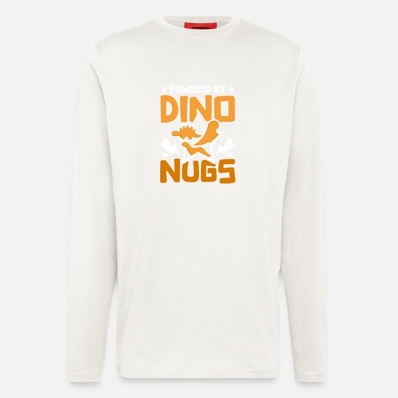 Powered by Dino nugs - Longsleeve - made by SPREAD - OFF WHITE