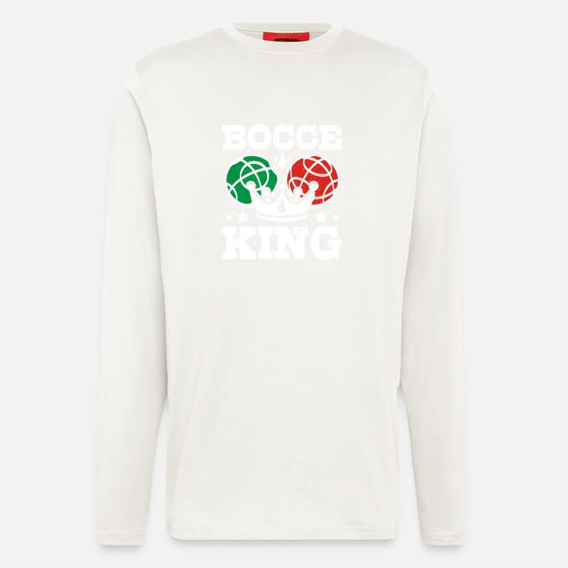 Bocce ball king - Langarmshirt - made by SPREAD  - OFF WHITE