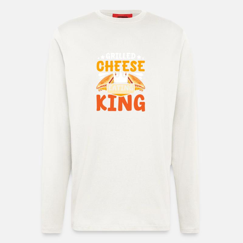 Grilled cheese eating king - Langarmshirt - made by SPREAD  - OFF WHITE