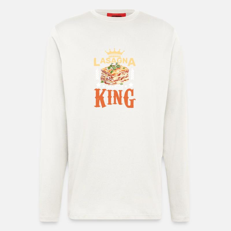 Lasagna making king - Langarmshirt - made by SPREAD  - OFF WHITE