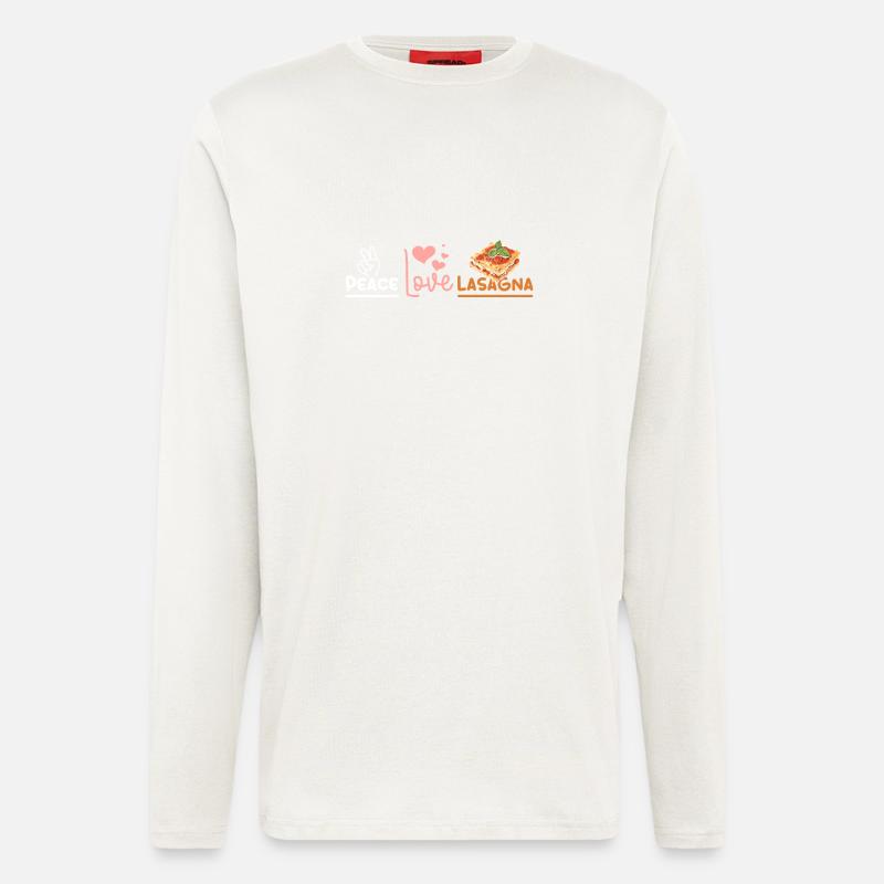 Peace Love Lasagna - Longsleeve - made by SPREAD  - OFF WHITE