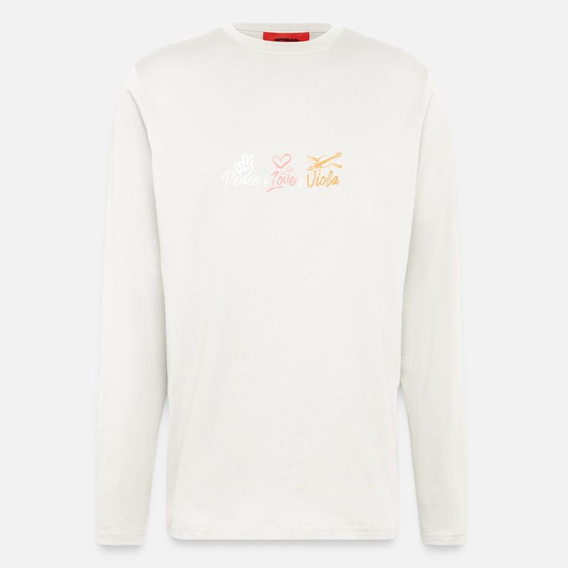 Peace love Viola - Langarmshirt - made by SPREAD  - OFF WHITE