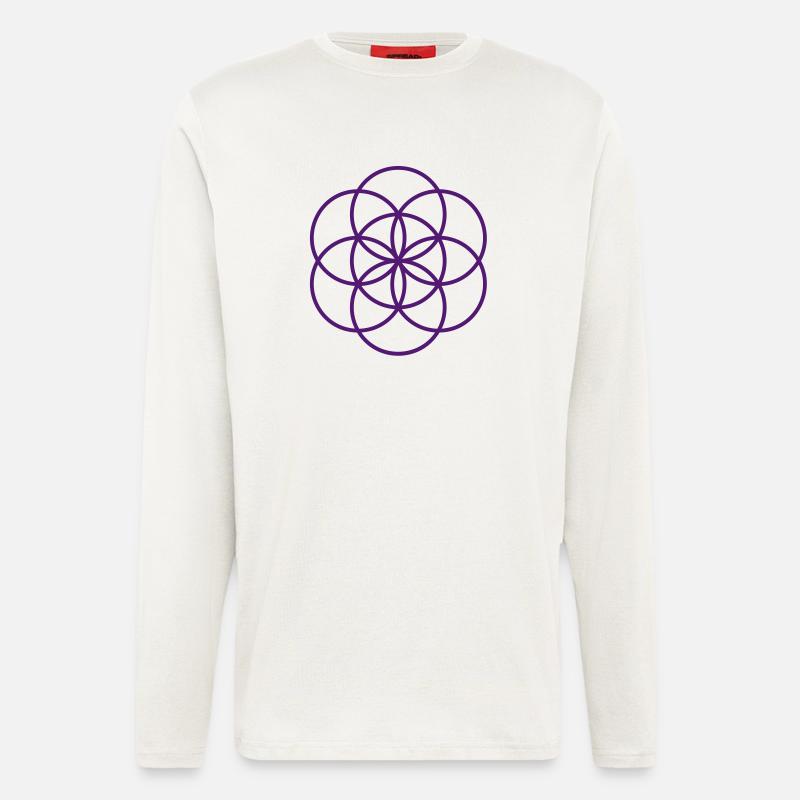 Blume des Lebens - beginning - Langarmshirt - made by SPREAD  - OFF WHITE