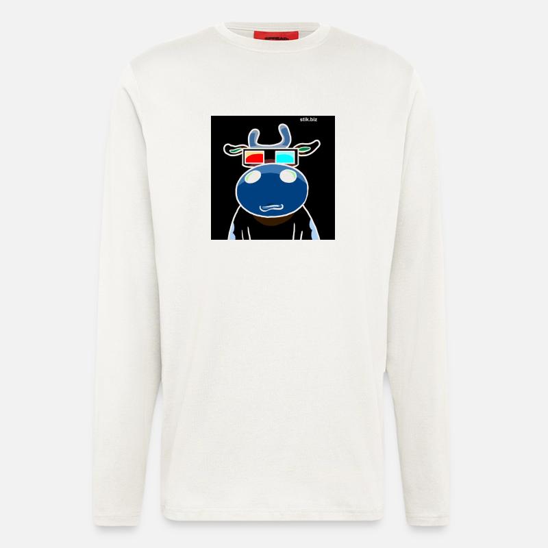3D-Kuh - Langarmshirt - made by SPREAD  - OFF WHITE
