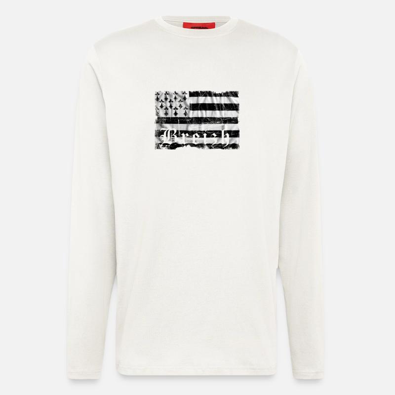Breizh - Manches longues bio décontracté fabriqué en UE - OFF WHITE
