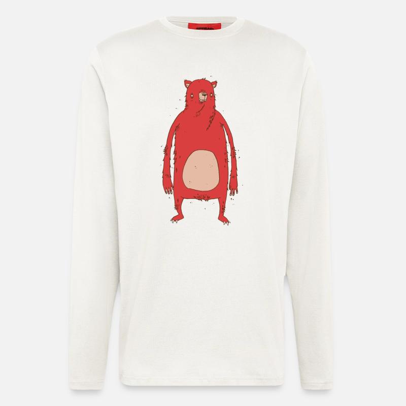 Roter Bär - Langarmshirt - made by SPREAD  - OFF WHITE