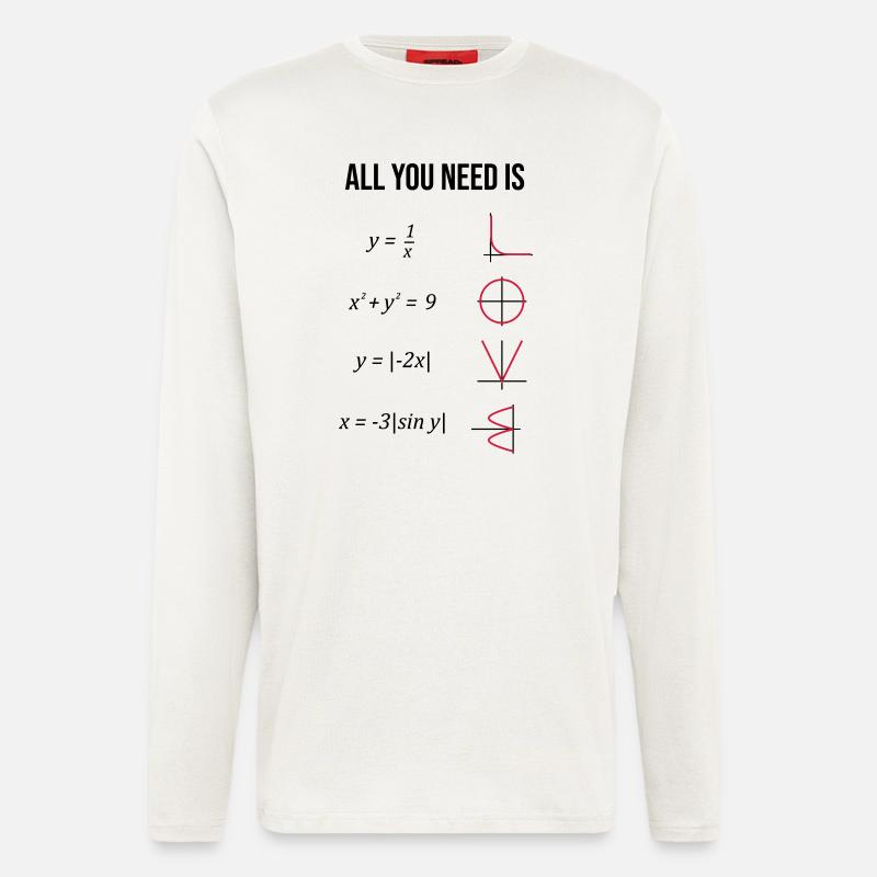 Mathe. Mathelehrer. Mathematiker. Geschenk - Manches longues bio décontracté fabriqué en UE - OFF WHITE