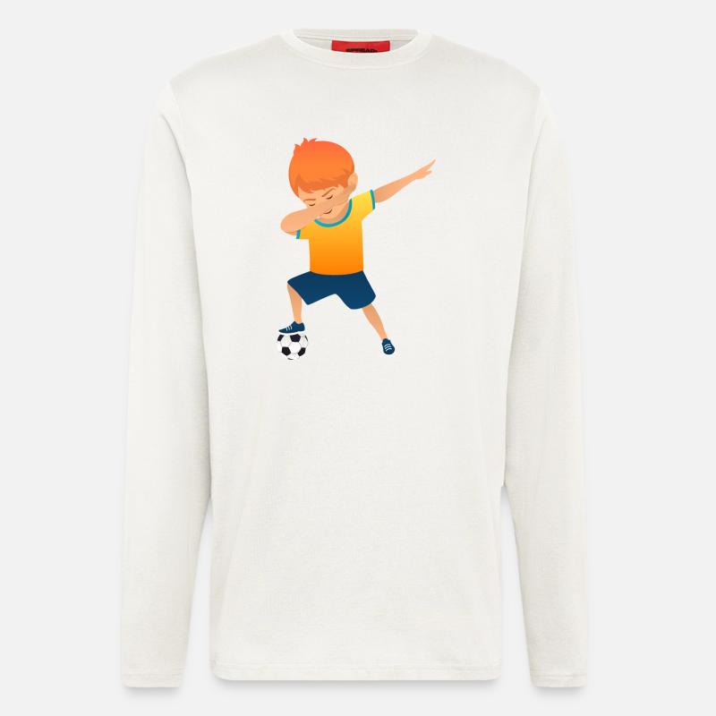 Soccer Boy Dab Dance - Langarmshirt - made by SPREAD - OFF WHITE