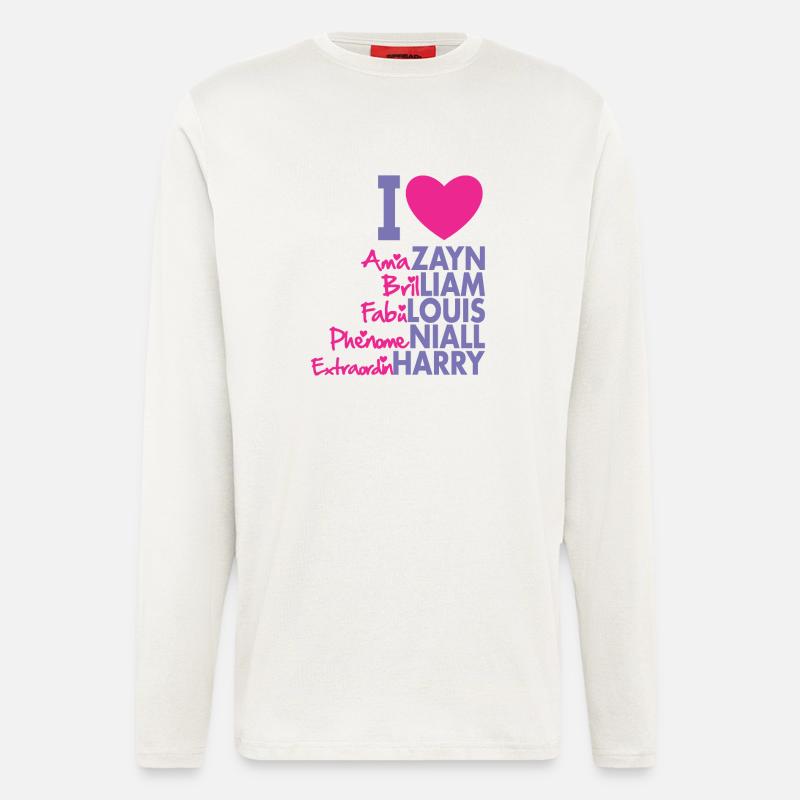 I Heart 1D - Langarmshirt - made by SPREAD  - OFF WHITE