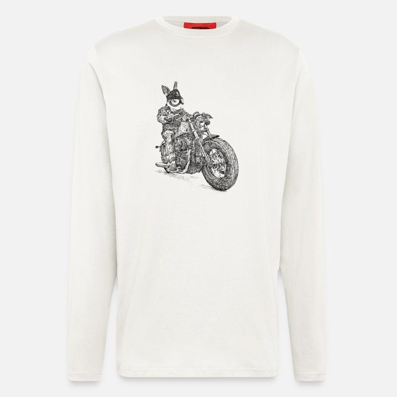 Bunnyrider - Langarmshirt - made by SPREAD  - OFF WHITE