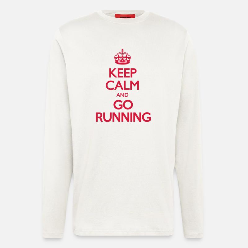 Keep Calm and Go Running - Langarmshirt - made by SPREAD  - OFF WHITE
