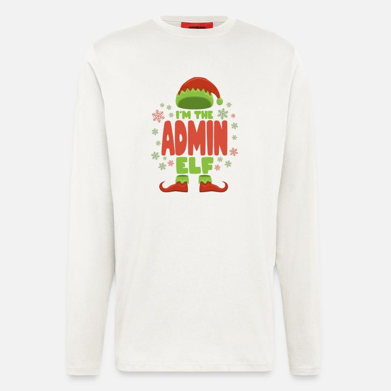 Admin Weihnachtself - Langarmshirt - made by SPREAD  - OFF WHITE