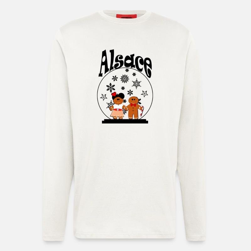 T-Shirt-Accessoire: Elsässer Weihnachtskugel - Langarmshirt - made by SPREAD  - OFF WHITE