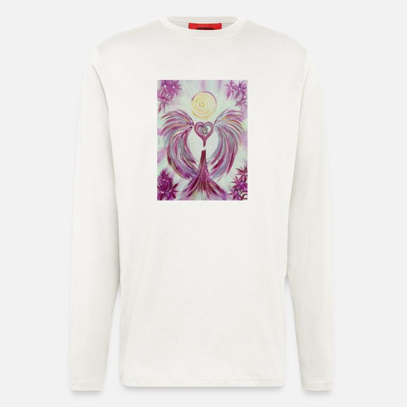 Herzengel Kosmisches Potential - Langarmshirt - made by SPREAD  - OFF WHITE