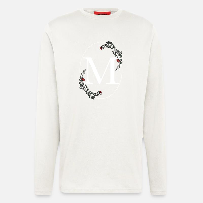 Buchstabe M - Langarmshirt - made by SPREAD  - OFF WHITE