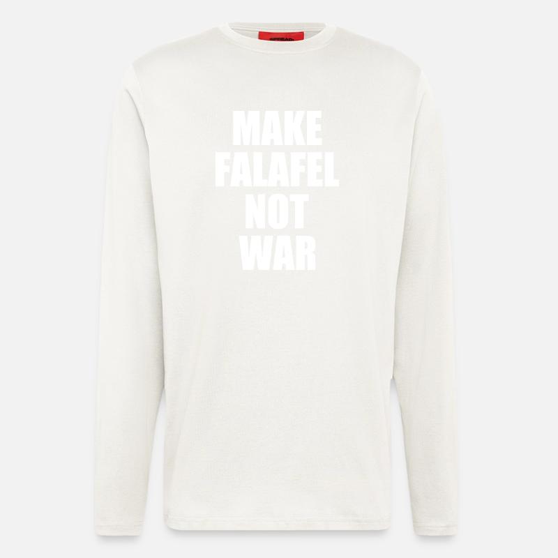 Make falafel not war - Longsleeve - made by SPREAD  - OFF WHITE