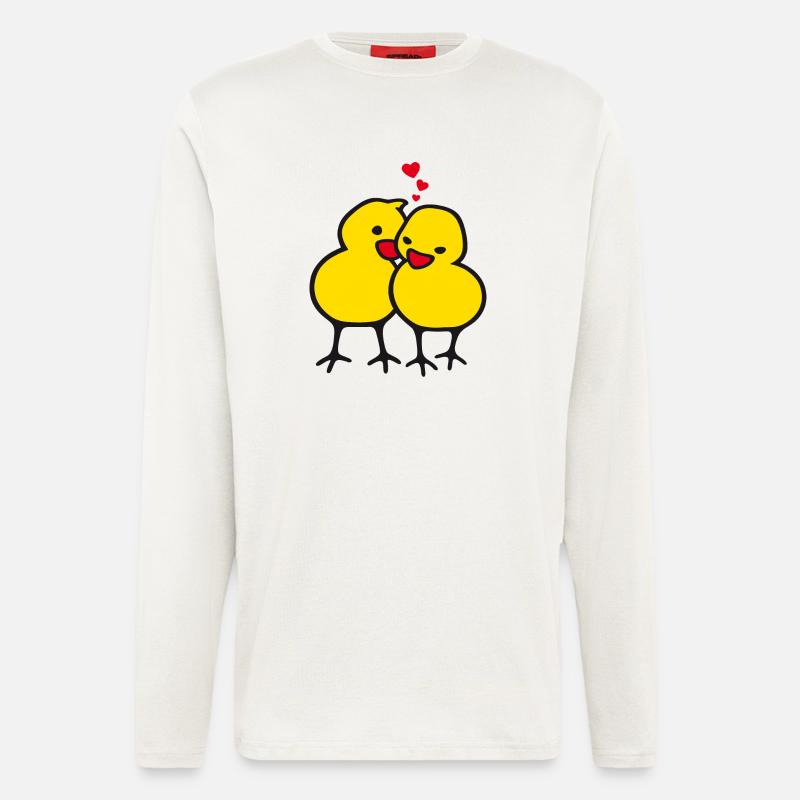 Chicks in Love (b) - Langarmshirt - made by SPREAD  - OFF WHITE