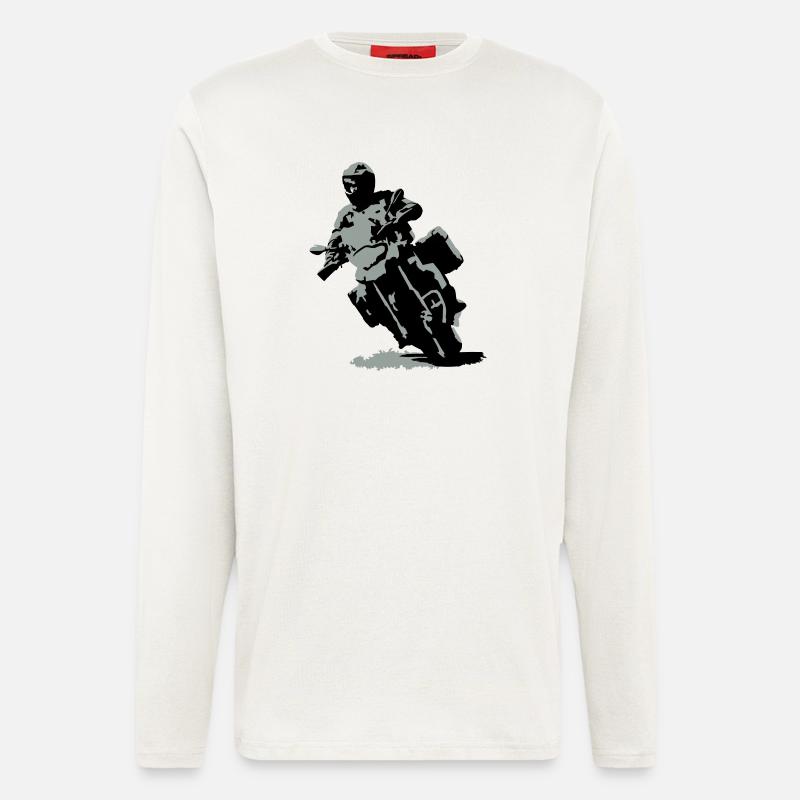 Reiseenduro klein - Langarmshirt - made by SPREAD  - OFF WHITE