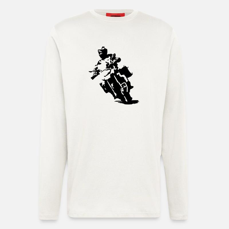ReiseEnduroGS einfarbig - Langarmshirt - made by SPREAD  - OFF WHITE